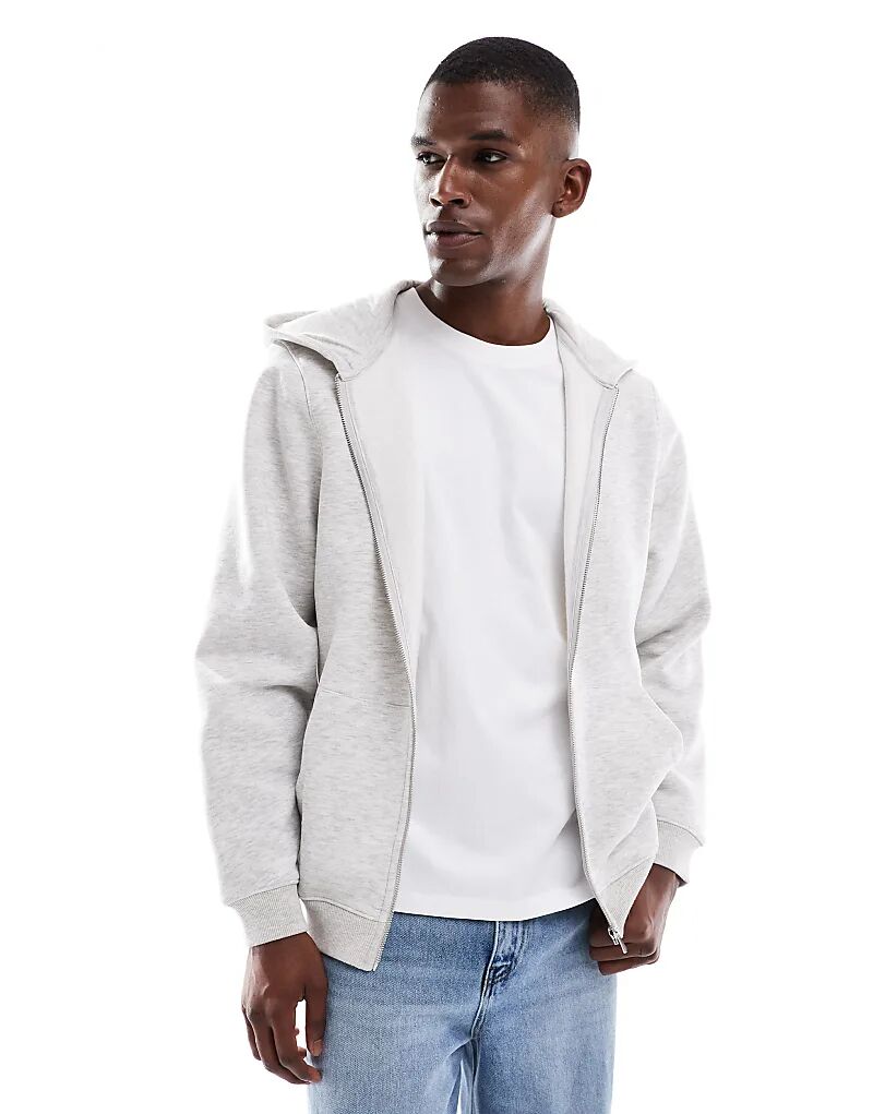 

Толстовка ASOS DESIGN белого меланжевого цвета