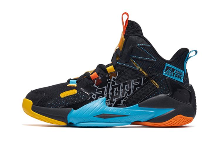 

QIAODAN Скользостойкие амортизирующие низкие детские баскетбольные кроссовки Black Blue для подростков