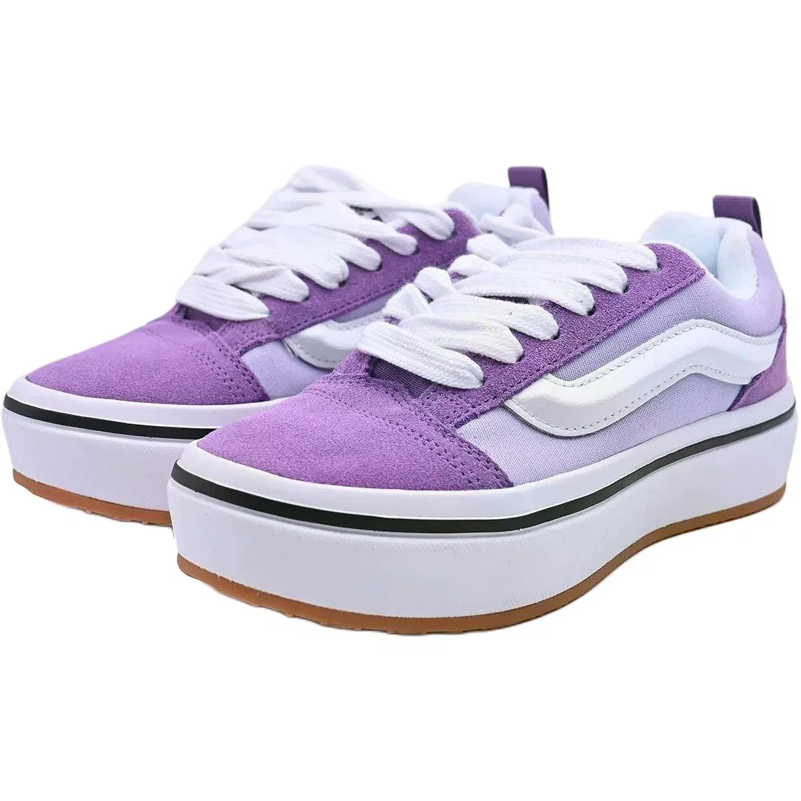 Кеды Vans Knu Skool Stacklite низкие фиолетово-белые — фото 4