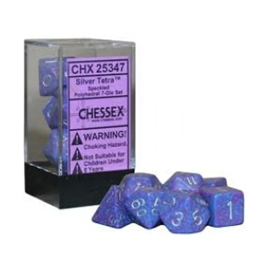 

Поликомплект Серебряная Тетра (7), Dice - Speckled - Poly Sets (Chessex)