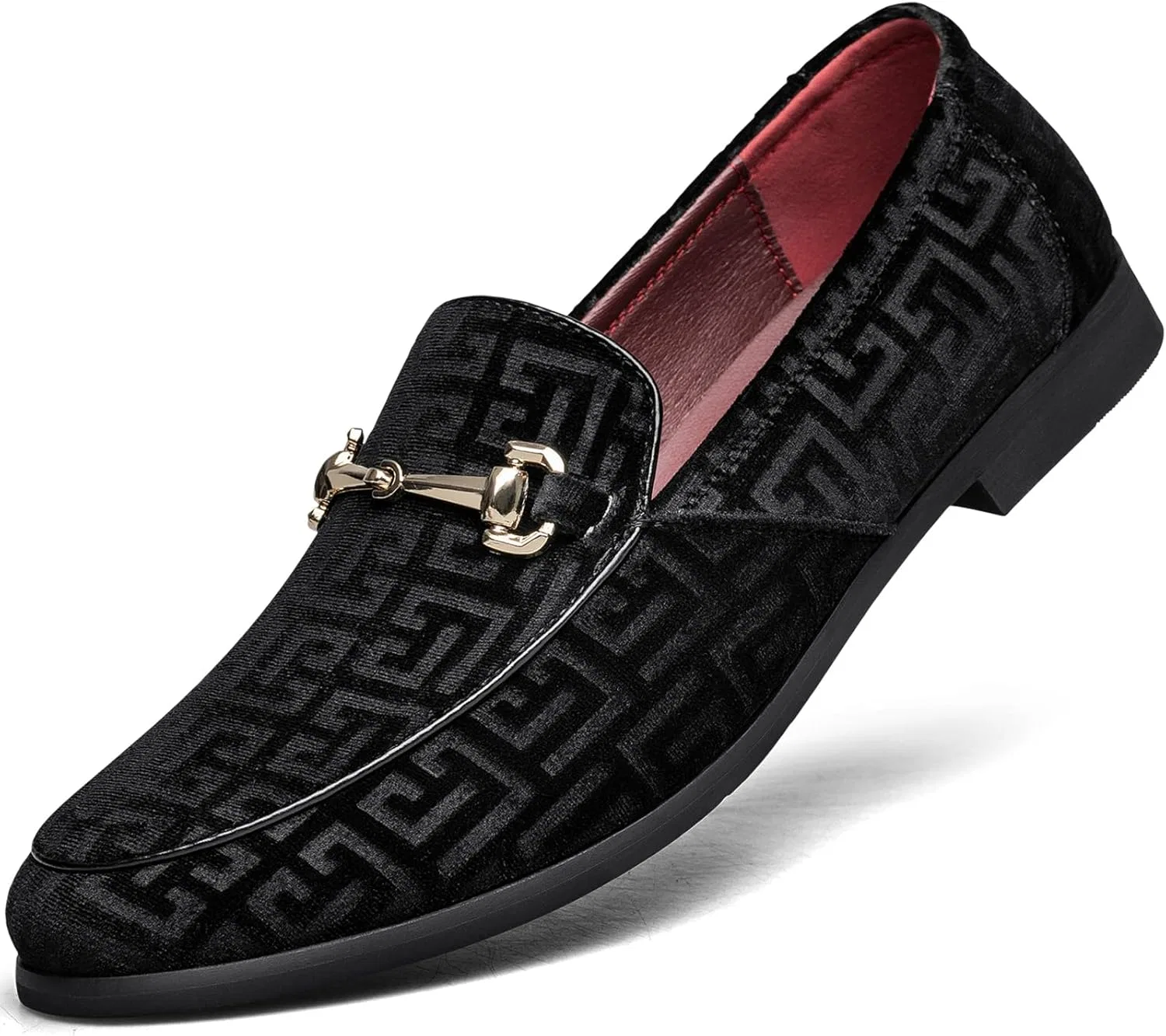 Лоферы с золотой пряжкой, Satin Black PHILANU