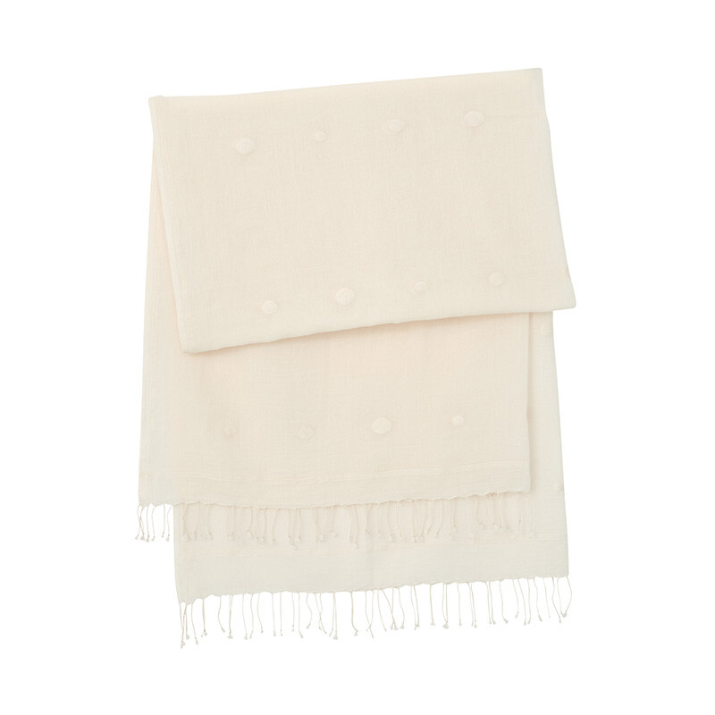 

Шаль плетенная Muji в индийском стиле, белый