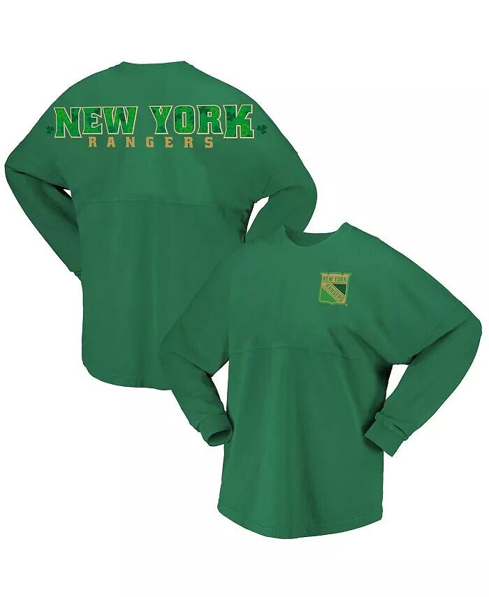 

Женская футболка Kelly New York Rangers с надписью «Дух Святого Патрика» Fanatics