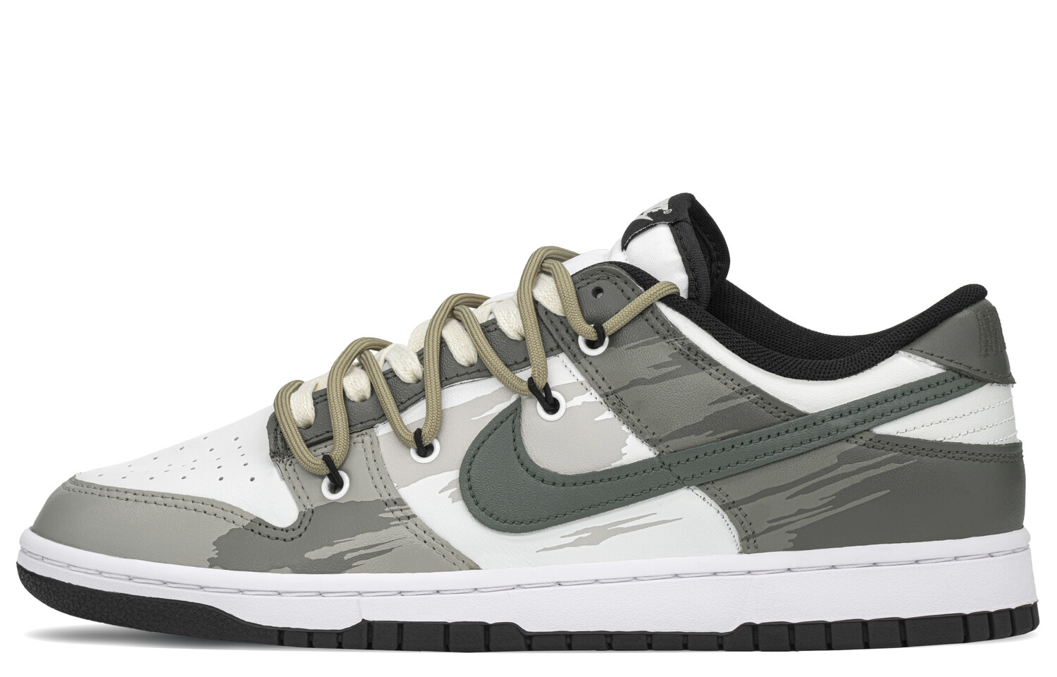 

Кроссовки Nike Dunk Skateboard Shoes Unisex Low-Top Beige Green