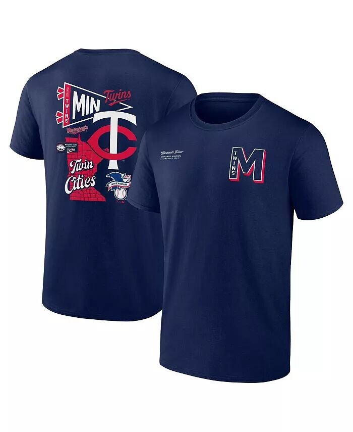 

Мужская темно-синяя футболка Minnesota Twins Split Zone Fanatics