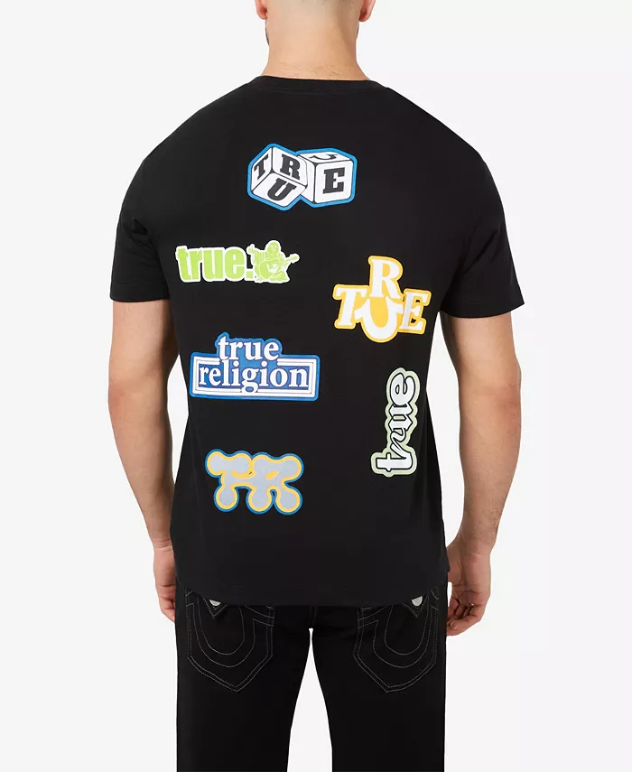 

Мужская футболка с коротким рукавом Mix Media Sticker True Religion, черный