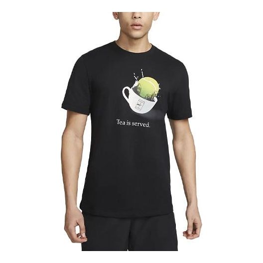 

Футболка NikeCourt Dri-FIT Tennis T-Shirt 'Black', черный