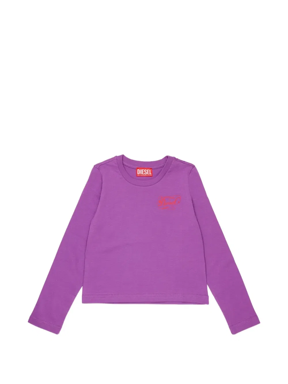 Лонгслив с логотипом Diesel Kids, фиолетовый