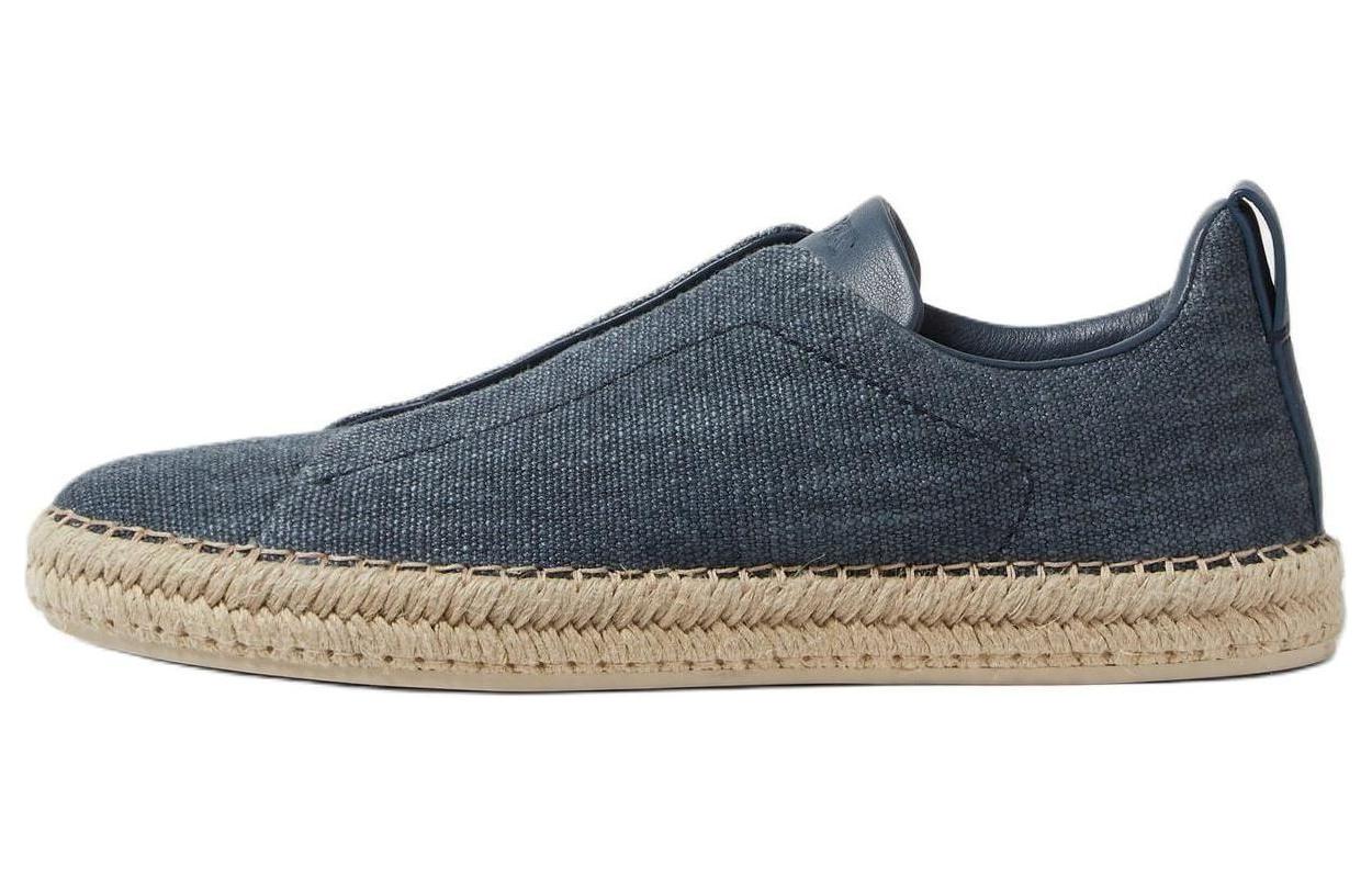 

Кеды Zegna Triple Stitch Slip-on Espadrilles Ermenegildo Zegna, синий