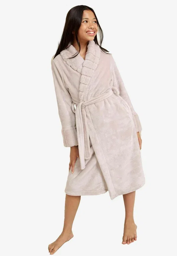 Халат Regular fit soft touch shawl collar dressing gown Lipsy, сиреневый