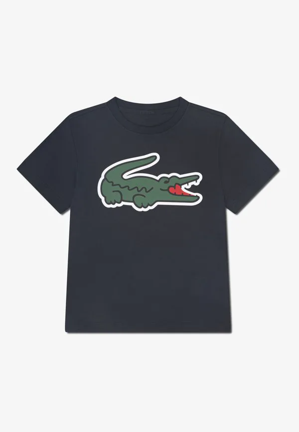 Спортивная футболка унисекс с принтом Lacoste, Noir
