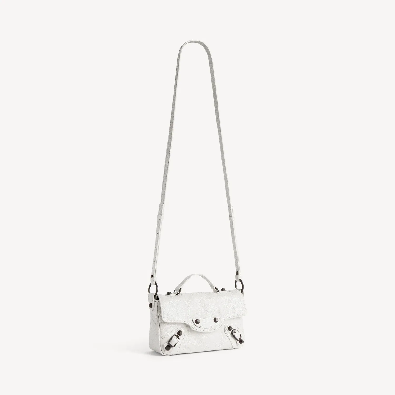 Женская мини-сумка Le City Flap Nano в оптическом белом цвете BALENCIAGA — фото 2