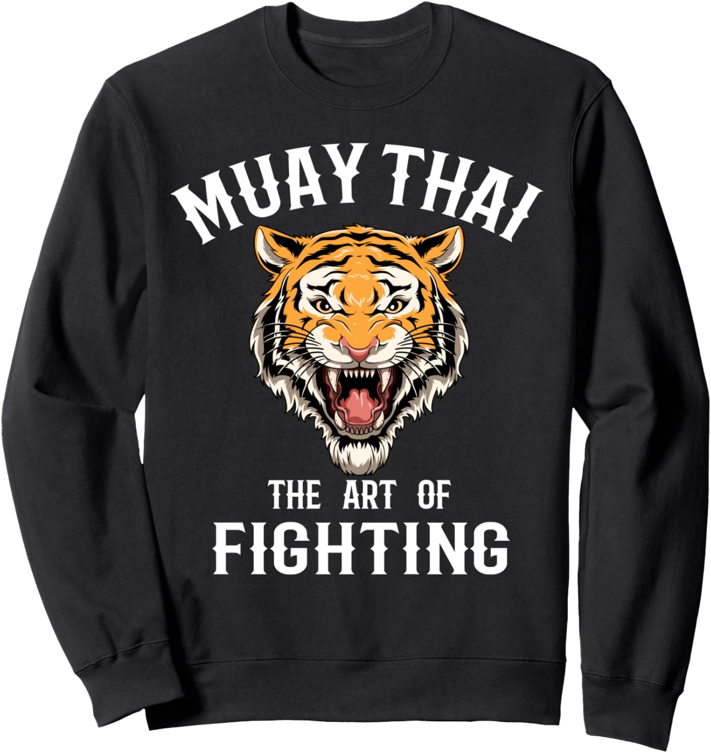 

Толстовка с изображением тигра, бойца тайского бокса Muay Thai Tiger Apparel, черный