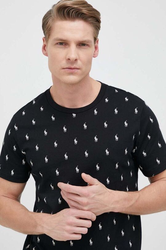

Хлопковая пижамная футболка Polo Ralph Lauren, черный