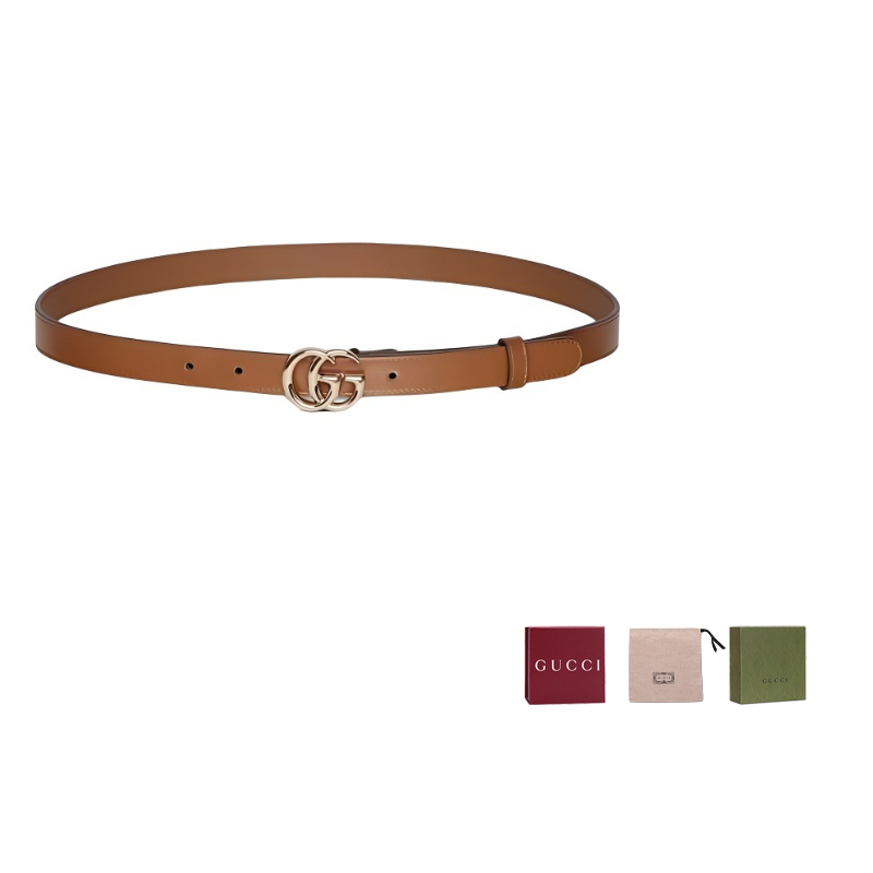 

Тонкий ремень Gg Marmont GUCCI, коричневый