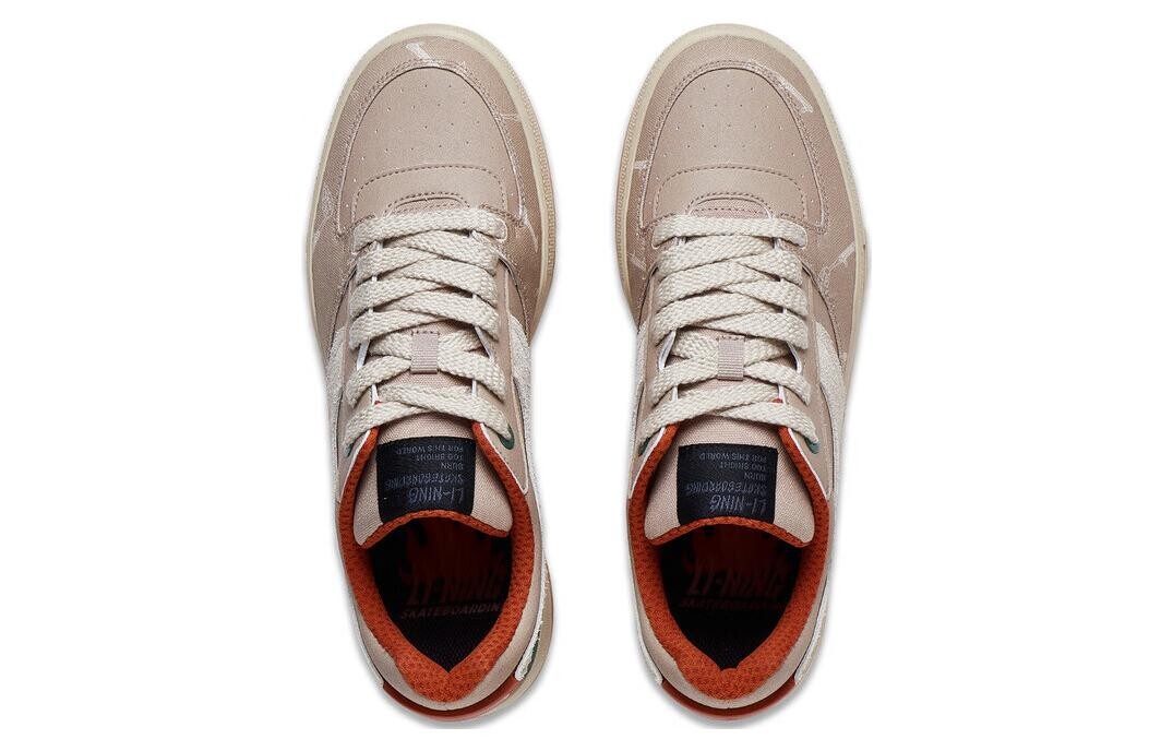 Кроссовки LINING Glory 92s Skateboarding Shoes Men Low-top Lightly Glazed Brown, коричневый — фото 4