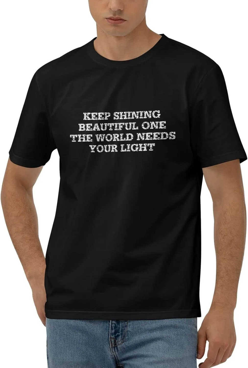 

Футболка Funny T Shirts для мужчин Keep Shining Beautiful One ADWD