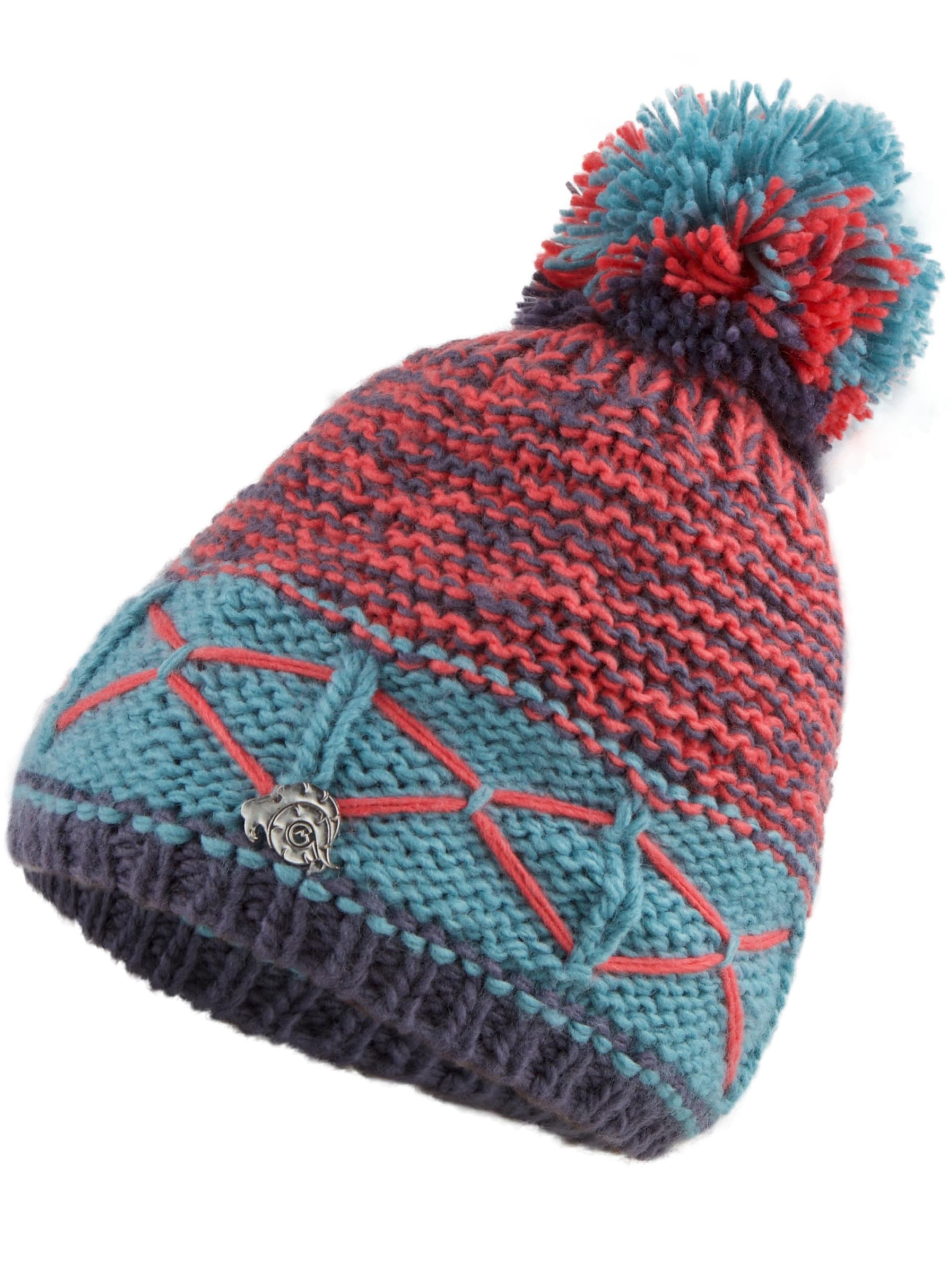 

Guggen Mountain Шапка 'Mütze K013 Wintermütze mit Bommel und leichtem Fleecefutter' в синем цвете