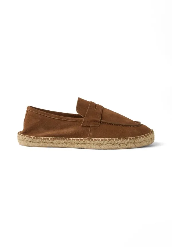 Лоферы из натуральной кожи эспадрильи Piombo, Brown