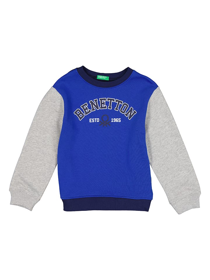 

Толстовка Benetton, синий/серый