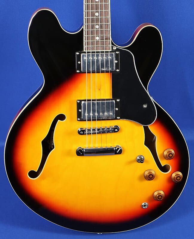 

Электрогитара Fretking Vintage VSA500 Sunburst Semi-Hollow Electric Guitar Wilkinson