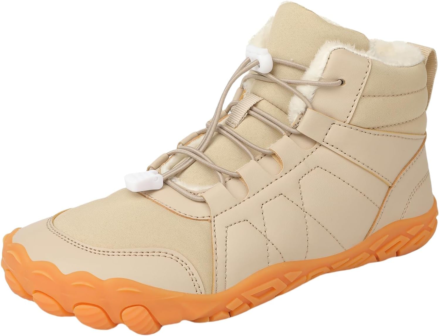 

Зимняя обувь для походов, босоножки, утепленные мехом, водонепроницаемые и противоскользящие походные хлопковые ботинки, унисекс, зимние снежные ботинки Generic, бежевый