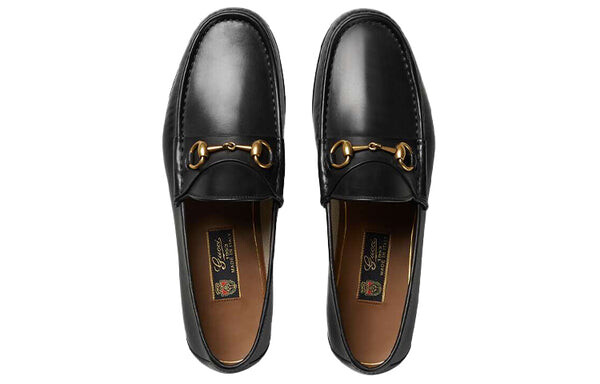 Кроссовки 1953 horsebit leather loafer 'black' Gucci, черный — фото 4
