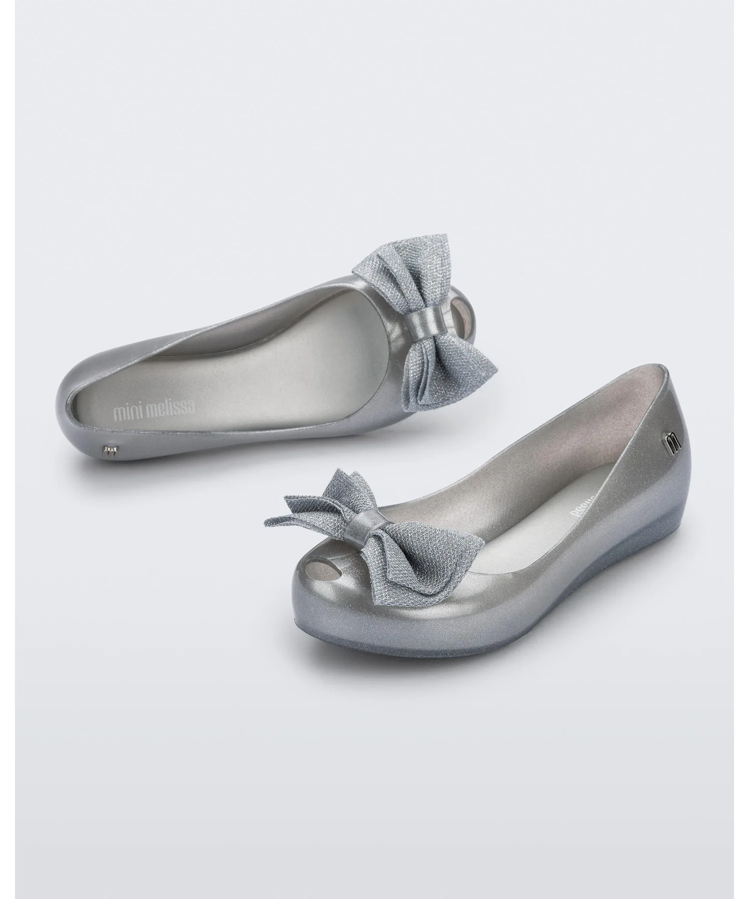 Детские балетки Melissa Ultragirl Sweet XII серебристые