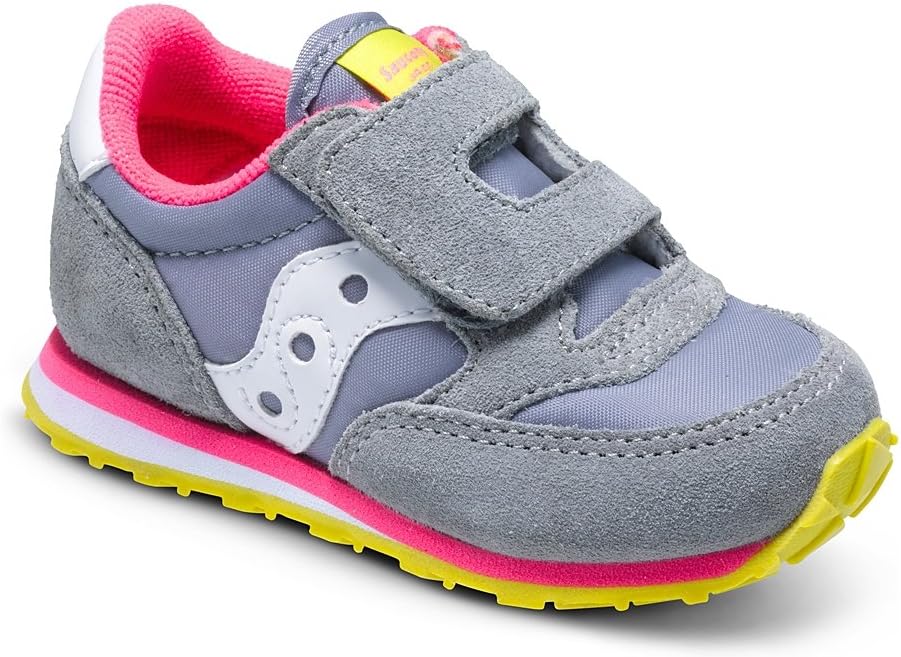 Детские кроссовки Saucony Baby Jazz на липучках, розовый/серый — фото 3