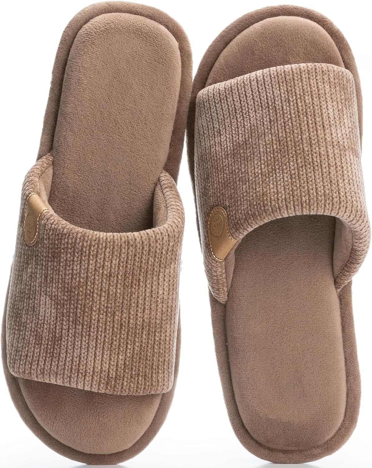 

Мужские уютные сланцы с памятью формы для дома и улицы, удобные шлепанцы с антискользящей подошвой, мягкие, с открытым носком, летние Goewy, коричневый