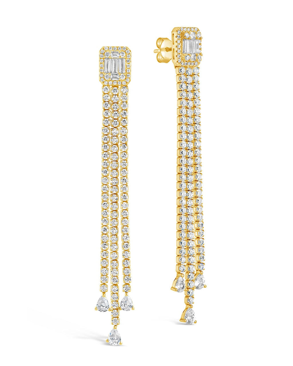 

Серьги-гвоздики Naomi CZ с подвесками Sterling Forever, золотой