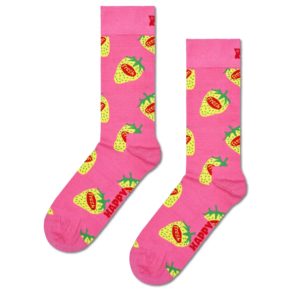 

Носки Happy Strawberry fresh crew, розовый