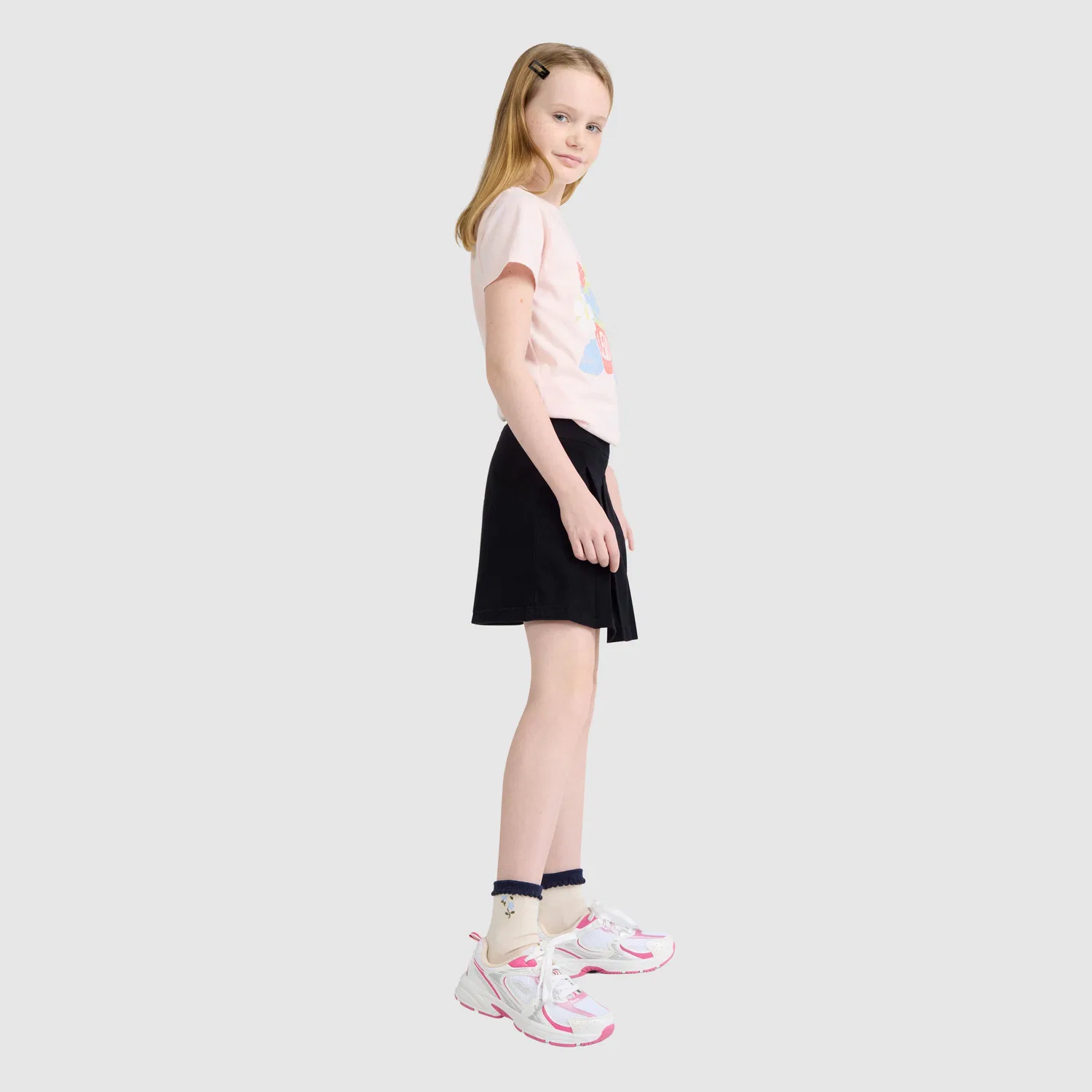 Складчатая юбка-шорты для девочек 7-16 лет Levi's, Black — фото 3