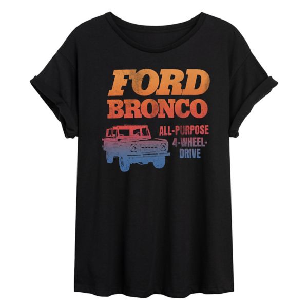 

Футболка оверсайз с принтом Ford Bronco 4x4 для подростков Licensed Character, черный