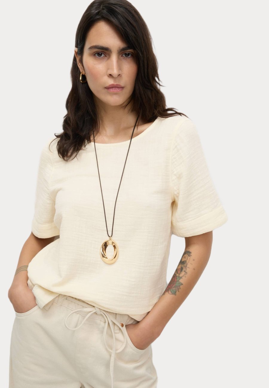 

Блуза Marks & Spencer Blouse, Ivory/Mottled Beige