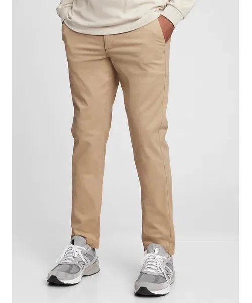Слим чинос GapFlex Essential Khaki с заниженной талией, бежевый