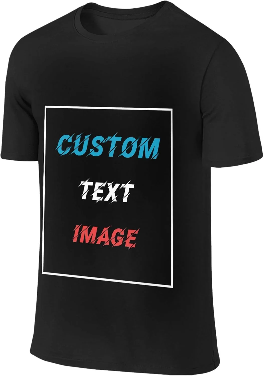 Футболка мужская Customized Large Size с принтом спереди и сзади — фото 3