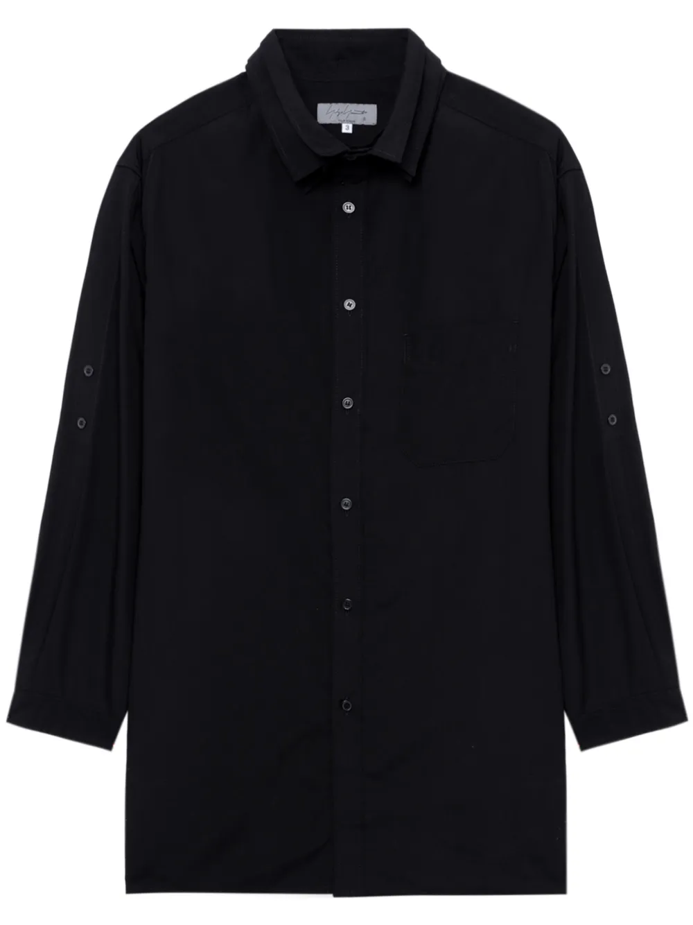 

Рубашка с многослойным воротником Yohji Yamamoto, черный