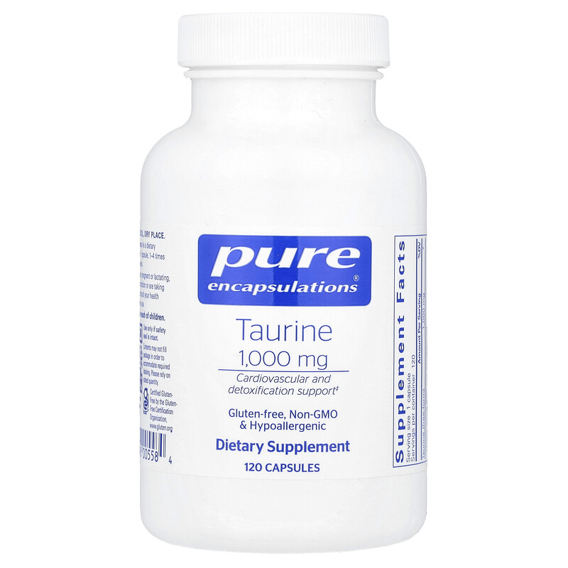

Pure Encapsulations, таурин, 1000 мг, 120 капсул