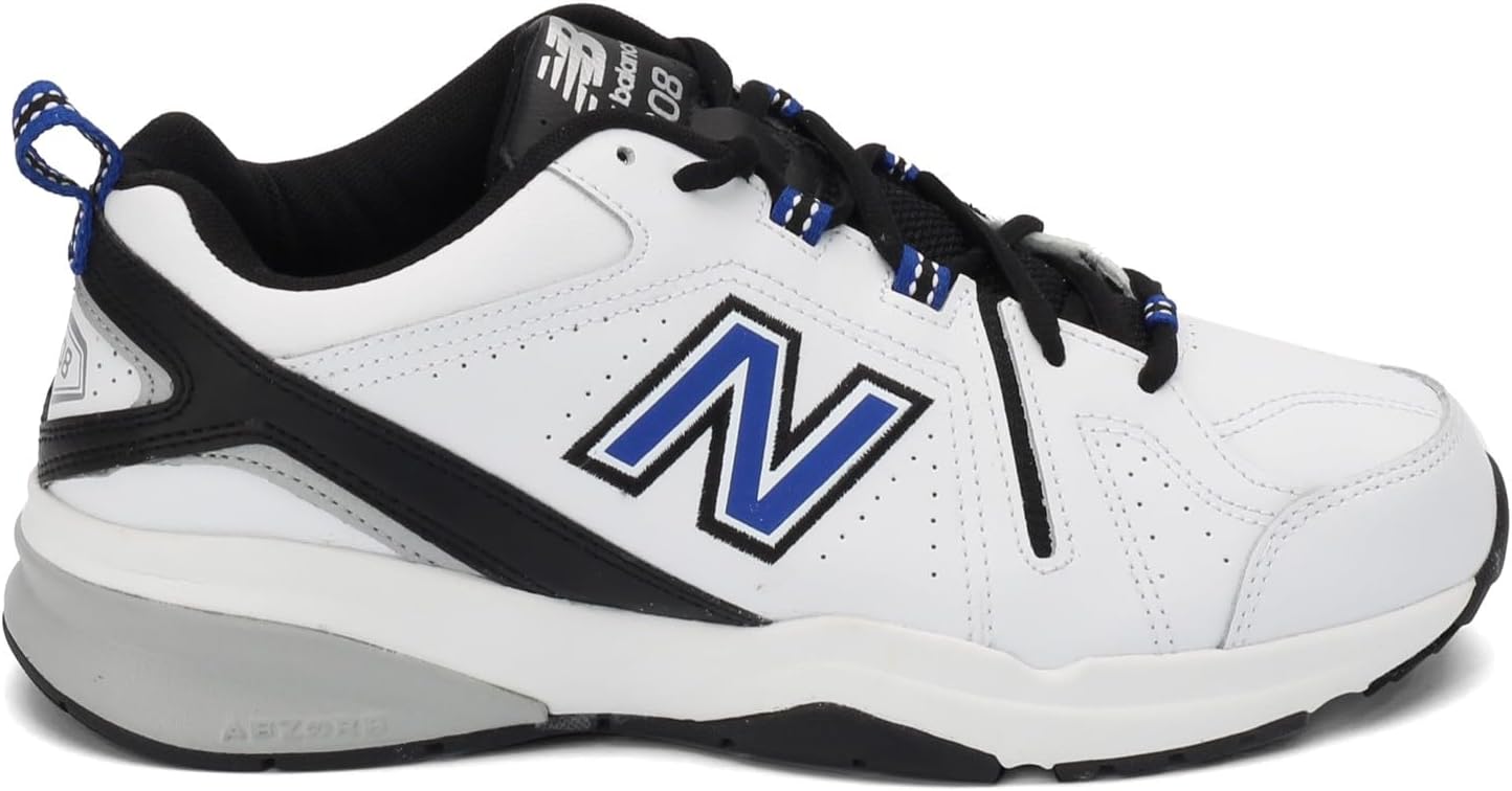 Кроссовки New Balance 608 V5 Casual Comfort для мужчин, White/Team Royal/Black — фото 3