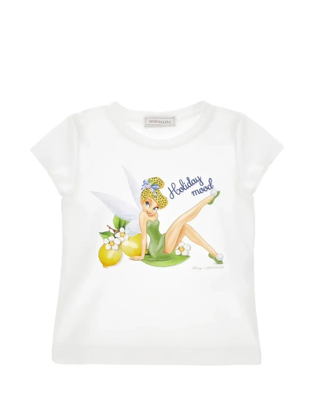 Футболка с графическим принтом X Disney Monnalisa, белый