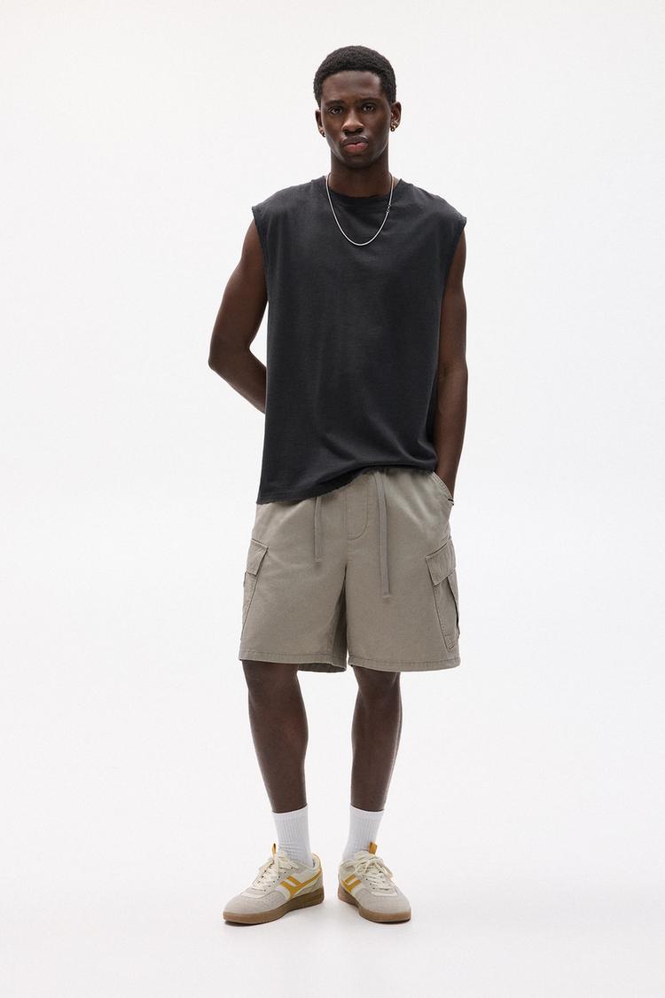 

Шорты-Бермуды Cargo Pull And Bear, серый