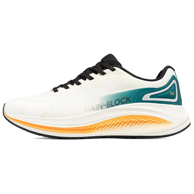 361° Тренировочные кроссовки для бега мужские Rain Screen LITE Cushioning, Wear Resistant Low top бело-зеленые