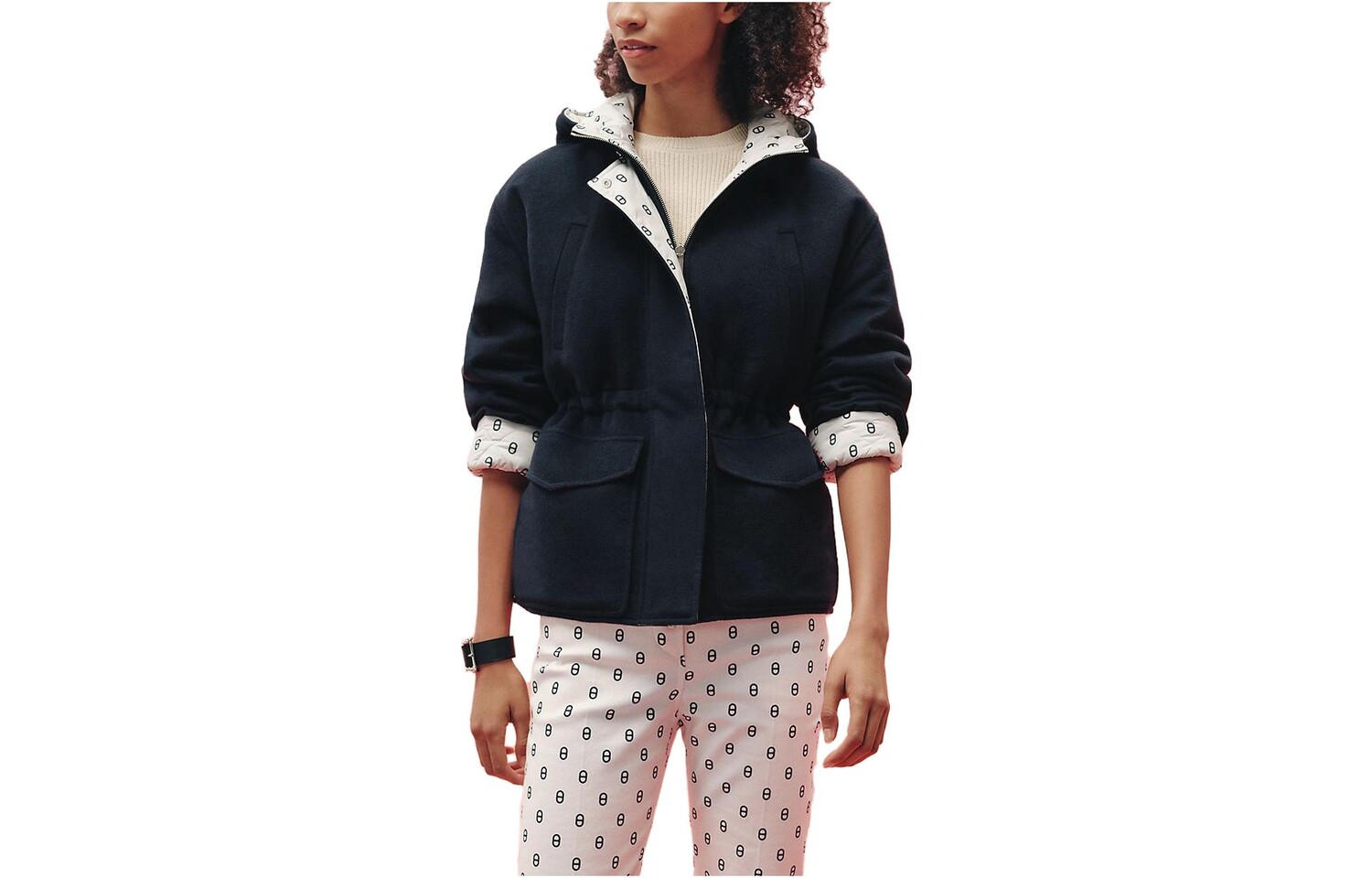 

Бархатная куртка женская темно-синяя Hermes