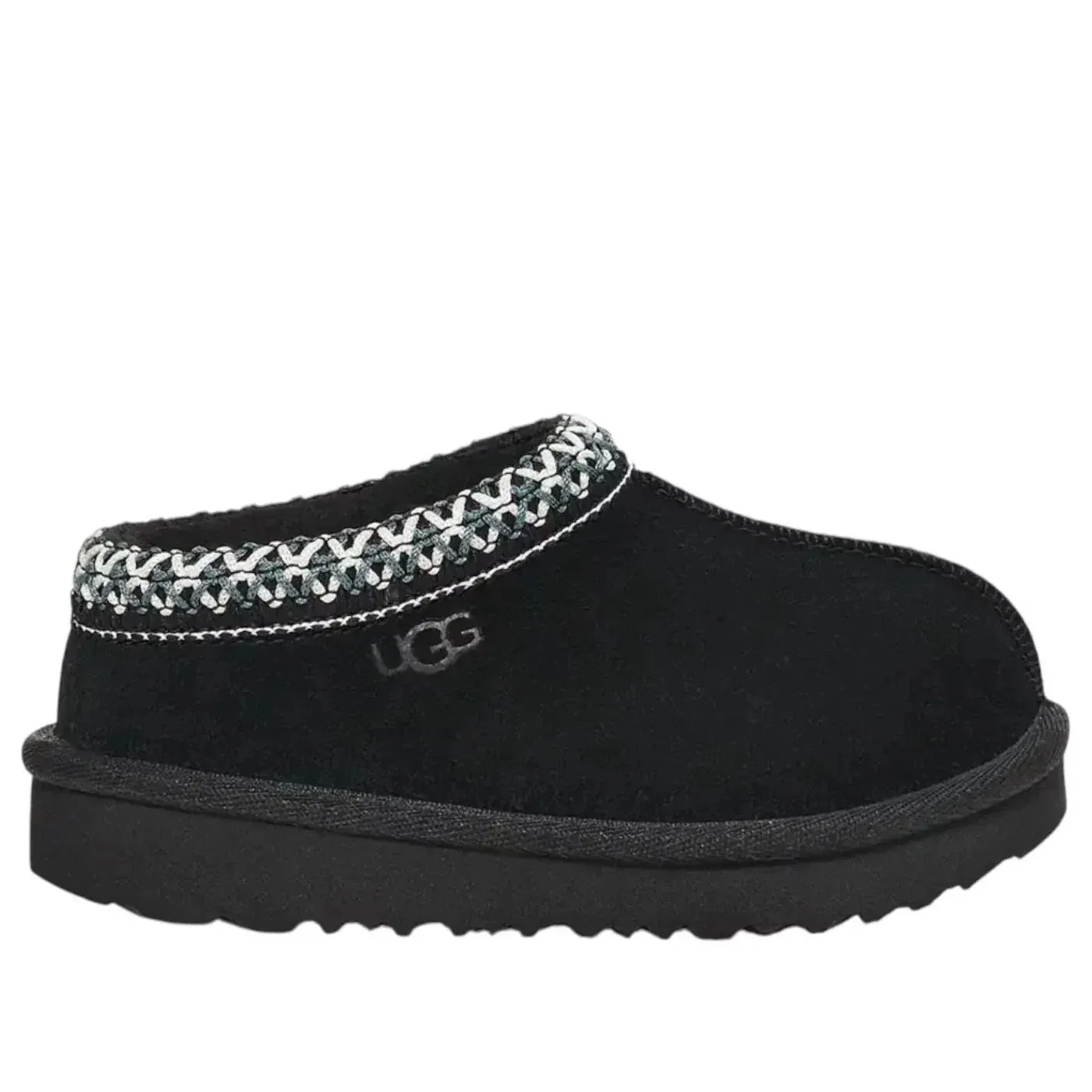 Тапочки UGG Tasman II 1019066T-BLK, черные замшевые, без шнурков, RHS7961 — фото 2