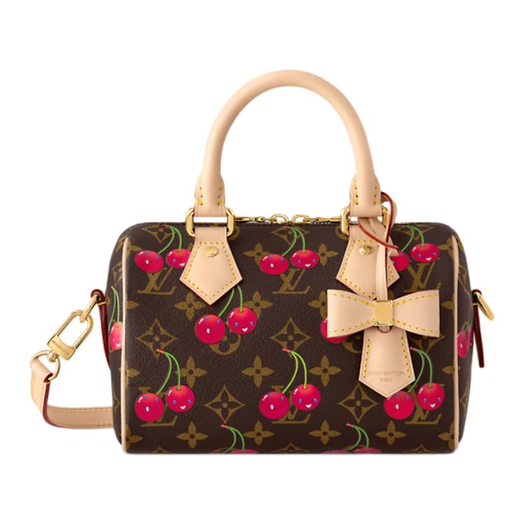 

LOUIS VUITTON Сумка-спид Takashi Murakami Cherry Speedy Bandouliere 20 коричневая монограмма
