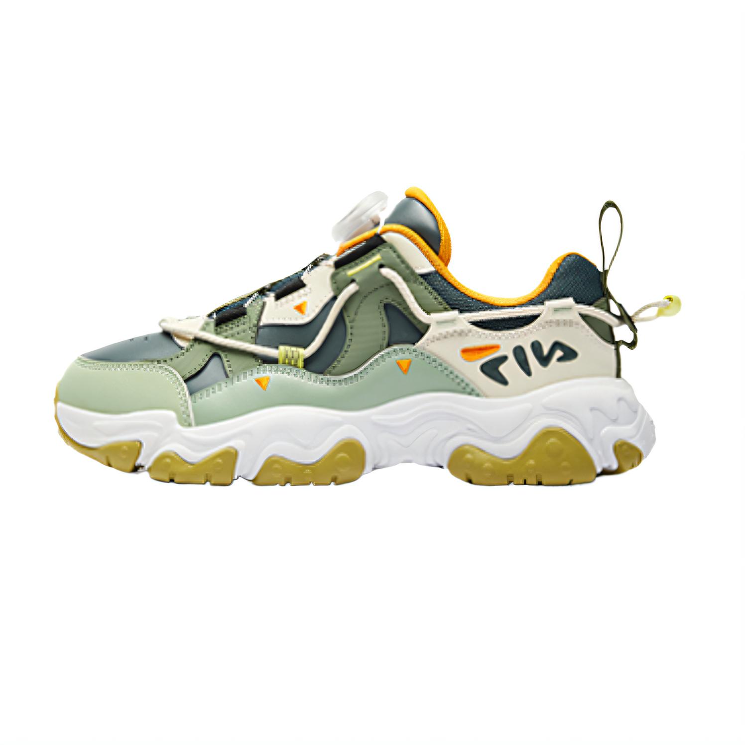

FILA KIDS Детские кроссовки для бега с низким верхом, амортизирующие, устойчивые к истиранию, бальзамово-серые/лаврово-зеленые