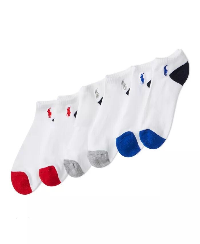 

Низкие носки Big Boys, упаковка из 6 шт Polo Ralph Lauren, белый