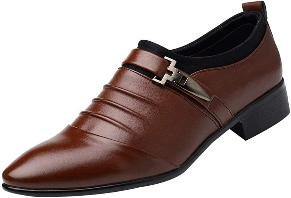 

Мужские туфли ZHOUYF, модные с пряжкой, на липучке, с заостренным носком, для костюма, формальные туфли, свадебные и оксфорды, повседневные легкие дышащие кожаные туфли, коричневый