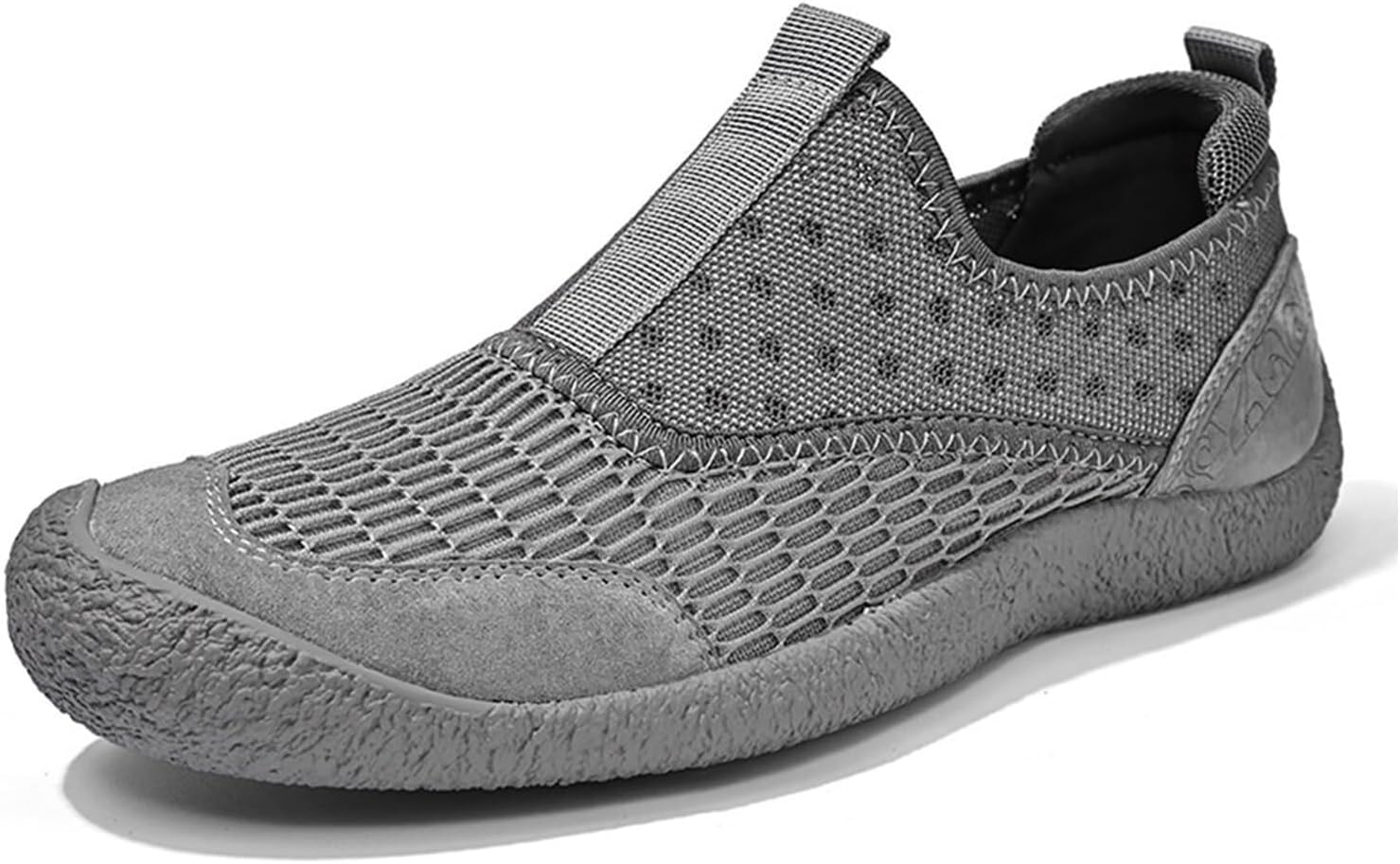 

Мужские кроссовки для прогулок на улице, слипоны, сетчатые, легкие, для троп, модные, дышащие, противоскользящие лоферы, повседневная обувь, походные туфли для мужчин Generic, серый